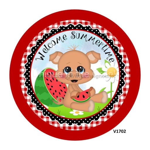 VINYL DECAL | WATERMELON / FLOWERS | WELCOME SUMMERTIME | SUMMER - Unique in the Creek LTD