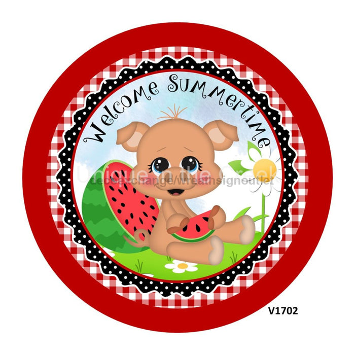 VINYL DECAL | WATERMELON / FLOWERS | WELCOME SUMMERTIME | SUMMER - Unique in the Creek LTD