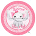 VINYL DECAL | WELCOME BABY GIRL | PINK| ELEPHANT | BABIES - Unique in the Creek LTD