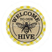 VINYL DECAL | WELCOME | BEES | YELLOW | CHECK | SUMMER - Unique in the Creek LTD