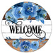 VINYL DECAL | WELCOME | BLUE ROSES | EVERYDAY - Unique in the Creek LTD