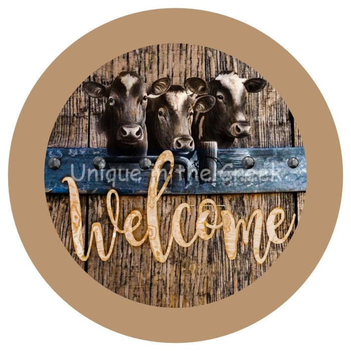 VINYL DECAL | WELCOME | COWS | EVERYDAY - Unique in the Creek LTD