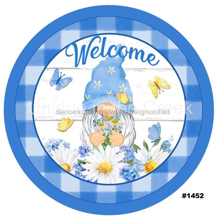 VINYL DECAL | WELCOME | DAISY | GNOME | SPRING | SUMMER - Unique in the Creek LTD