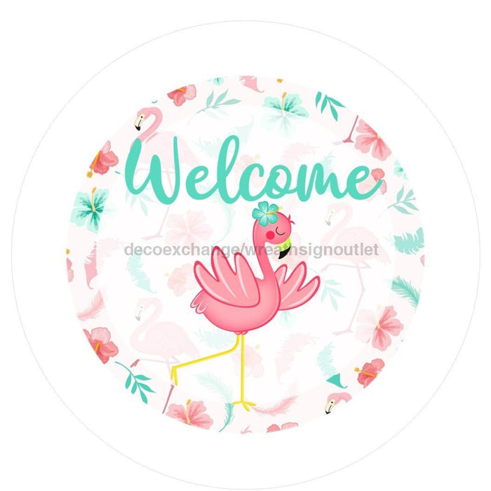 VINYL DECAL | WELCOME FLAMINGO | SUMMER | EVERYDAY - Unique in the Creek LTD