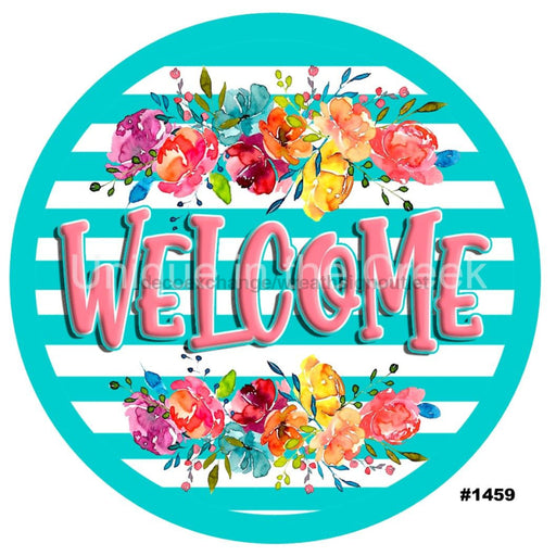 VINYL DECAL | WELCOME | FLORAL | STRIPE | SUMMER | EVERYDAY - Unique in the Creek LTD