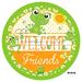 VINYL DECAL | WELCOME FRIENDS | FROG | DAISY | SPRING | SUMMER | EVERYDAY | ANIMALS - Unique in the Creek LTD