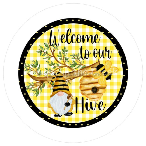 VINYL DECAL | WELCOME | GNOME | BEES | YELLOW | GINGHAM | CHECK| EVERYDAY - Unique in the Creek LTD