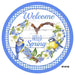 VINYL DECAL | WELCOME | HELLO SPRING | BIRDS | BLUE - Unique in the Creek LTD