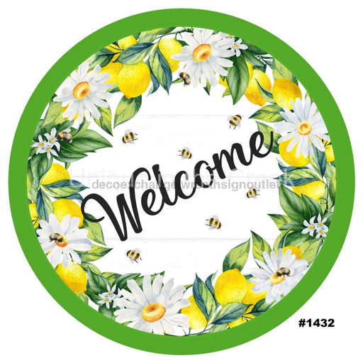 VINYL DECAL | WELCOME| LEMONS | BEES | SPRING | SUMMER | DAISY - Unique in the Creek LTD