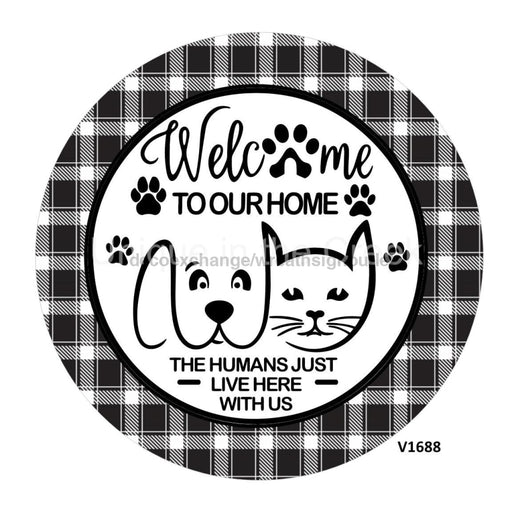 VINYL DECAL | WELCOME /PAW PRINTS | CAT / DOG | EVERYDAY | PETS - Unique in the Creek LTD