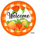 VINYL DECAL | WELCOME | PEACH | PEACHES | SUMMER | GINGHAM | CHECK - Unique in the Creek LTD