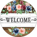 Vinyl Decal, Welcome Sign, 10" Round Metal Sign VINYL-DECOE-259, Sign For Wreath, DecoExchange - DecoExchange