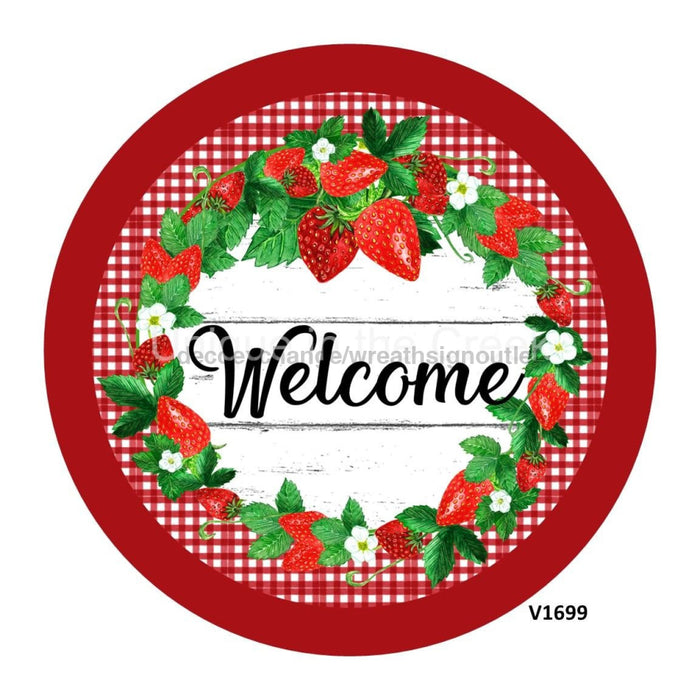 VINYL DECAL | WELCOME | STRAWBERRIES / CHECK | SUMMER | EVERYDAY - Unique in the Creek LTD