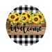 VINYL DECAL | WELCOME | SUNFLOWERS | CHECK | BUFFALO PLAID | SPRING | EVERYDAY - Unique in the Creek LTD