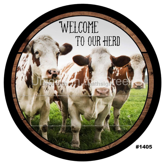 VINYL DECAL | WELCOME TO OUR HERD | COWS | FARMHOUSE | EVERYDAY | SUMMER - Unique in the Creek LTD