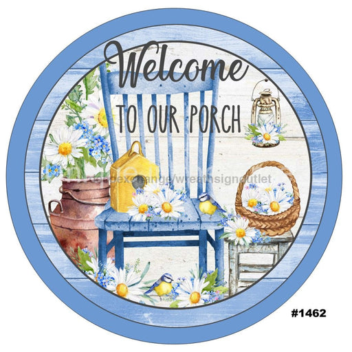 VINYL DECAL | WELCOME TO OUR PORCH | DAISY | BEES | SPRING | SUMMER | EVERYDAY - Unique in the Creek LTD