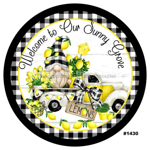 VINYL DECAL | WELCOME TO OUR SUMMER GROVE | GNOMES | LEMONS | SUMMER - Unique in the Creek LTD