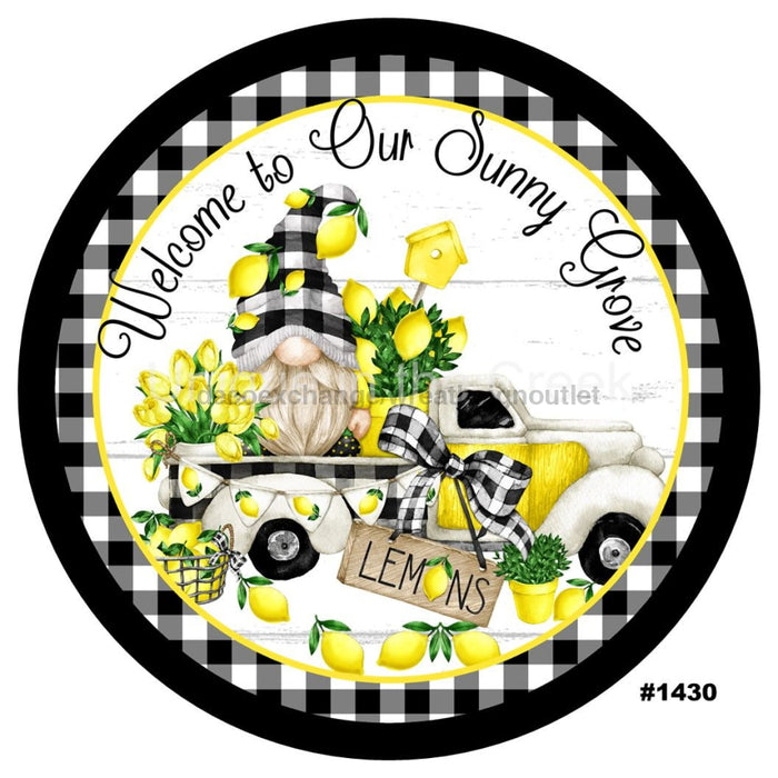 VINYL DECAL | WELCOME TO OUR SUMMER GROVE | GNOMES | LEMONS | SUMMER - Unique in the Creek LTD