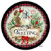 Vinyl Decal | Winter Greetings | Greenery /Lantern | Cardinals | Christmas - Unique in the Creek LTD