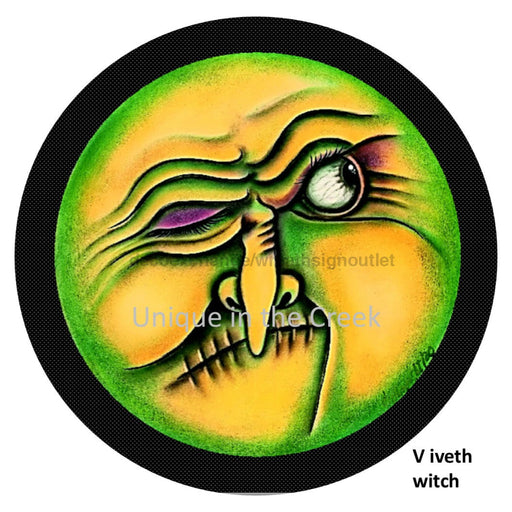 Vinyl Decal | Witch | Iveth Wright | Halloween | Fall | Autumn 10.5’’ Vinyl Round 10.5’’ Vinyl Round
