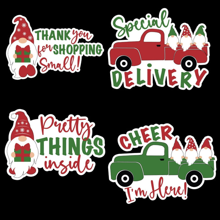Vinyl Shipping Stickers Christmas Bundle 2 Sign