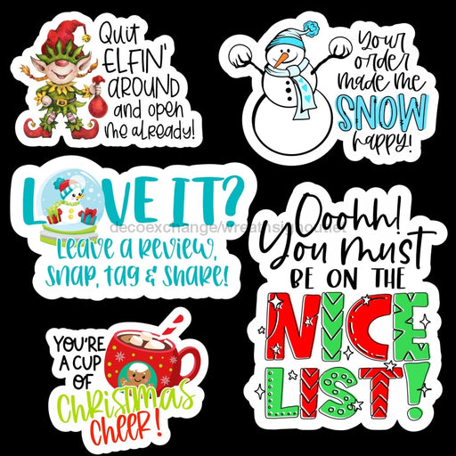 Vinyl Shipping Stickers Christmas Bundle 3 Sign