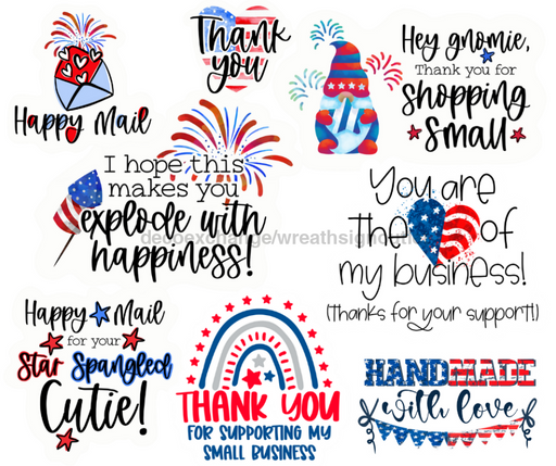 Vinyl Shipping Stickers Patriotic - DecoExchange