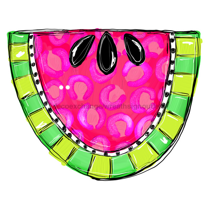 Watermelon Door Hanger Cut Bow Holes Wood Sign Decoe-W-903441 22