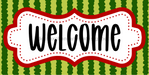 Watermelon Welcome Sign Dco - 01429 For Wreath 6X12’ Metal