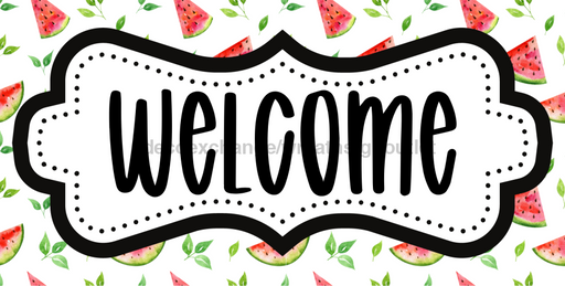 Watermelon Welcome Sign Dco - 01433 For Wreath 6X12’ Metal