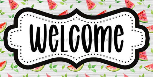 Watermelon Welcome Sign Dco - 01435 For Wreath 6X12’ Metal
