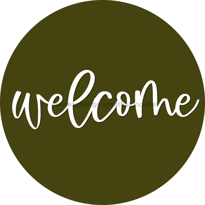 Welcome Door Hanger 4 Holes Door Hanger DCO-W-00046-DH 22 in Round Wood 22’’ Door Hanger