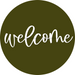 Welcome Door Hanger 4 Holes Door Hanger DCO-W-00046-DH 22 in Round Wood 22’’ Door Hanger