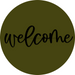 Welcome Door Hanger 4 Holes Door Hanger DCO-W-00047-DH 22 in Round Wood 22’’ Door Hanger
