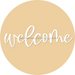 Welcome Door Hanger 4 Holes Door Hanger DCO-W-00053-DH 22 in Round Wood 22’’ Door Hanger