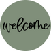 Welcome Door Hanger 4 Holes Door Hanger DCO-W-00054-DH 22 in Round Wood 22’’ Door Hanger