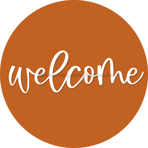 Welcome Door Hanger 4 Holes Door Hanger DCO-W-00060-DH 22 in Round Wood 22’’ Door Hanger