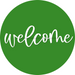 Welcome Door Hanger 4 Holes Door Hanger DCO-W-00068-DH 22 in Round Wood 22’’ Door Hanger