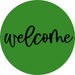 Welcome Door Hanger 4 Holes Door Hanger DCO-W-00069-DH 22 in Round Wood 22’’ Door Hanger