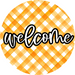 Welcome Door Hanger 4 Holes Door Hanger DCO-W-00073-DH 22 in Round Wood 22’’ Door Hanger