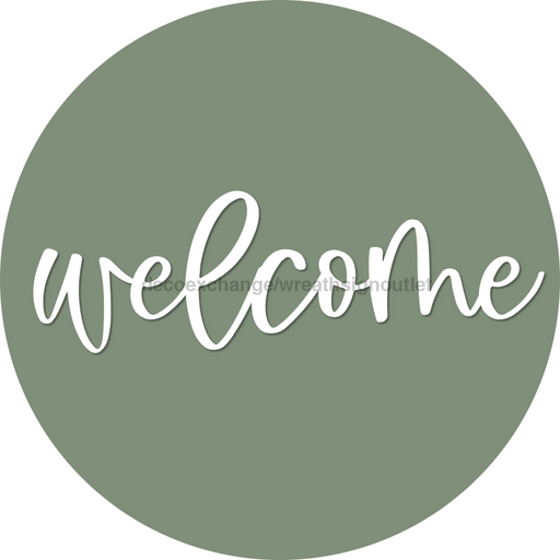 Welcome Door Hanger 4 Holes Door Hanger DCO-W-00079-DH 22 in Round Wood 22’’ Door Hanger