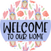 Welcome Door Hanger Easter Dco-01118-Dh 18 Round