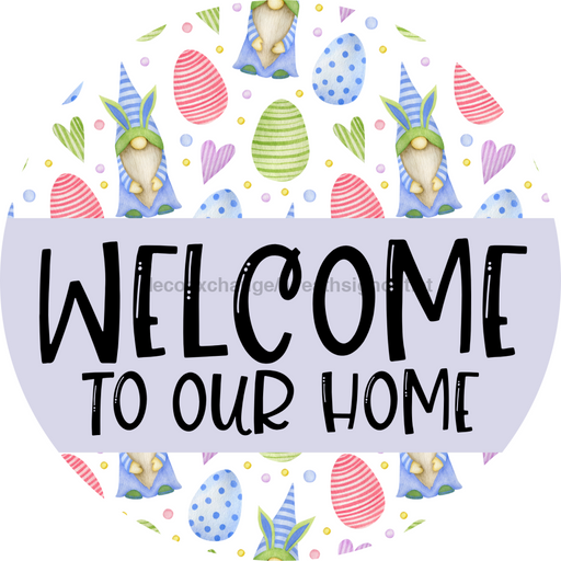 Welcome Door Hanger Easter Dco-01119-Dh 18 Round