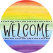 Welcome Door Hanger Sign Pride Decoe-4123-Dh 18 Wood Round