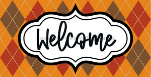 Welcome Sign Dco-00134 For Wreath 6X12 Metal 8X10