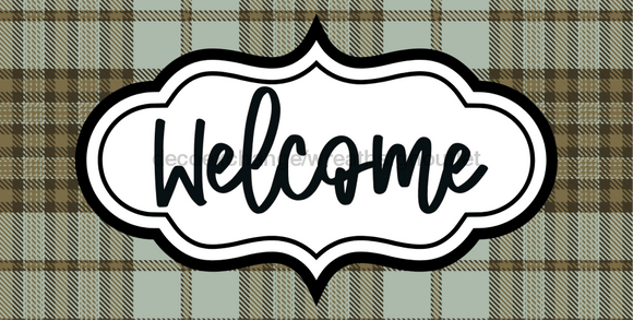 Welcome Sign Dco-00135 For Wreath 6X12 Metal 8X10