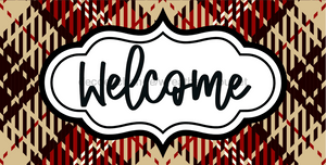Welcome Sign Dco-00138 For Wreath 6X12 Metal 8X10