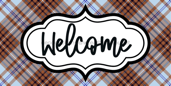 Welcome Sign Dco-00139 For Wreath 6X12 Metal 8X10