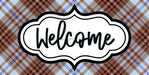 Welcome Sign Dco-00139 For Wreath 6X12 Metal 8X10