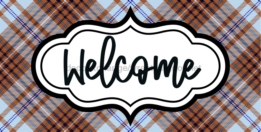 Welcome Sign Dco-00139 For Wreath 6X12 Metal 8X10